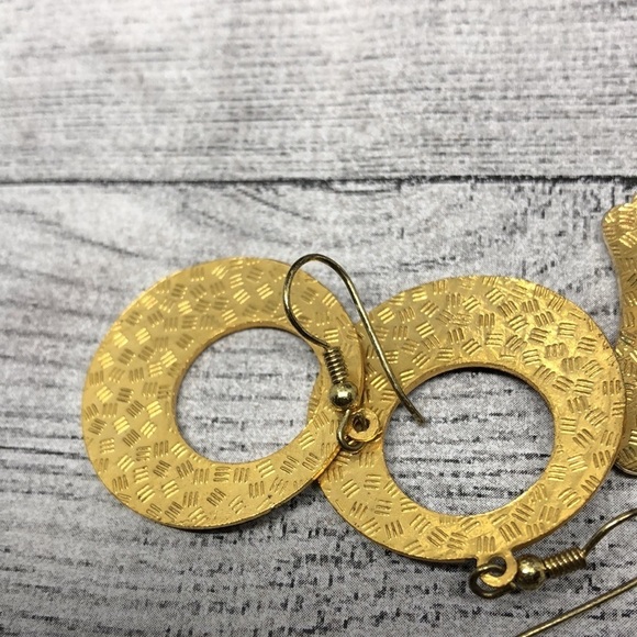 Bundle lot 2 cloisonne enamel earrings statement - Picture 5 of 6